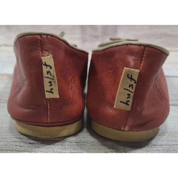 French Sole FS/NY Women's Size 8 Shoes Pull On Flats Cream Red Slip on Career - Picture 4 of 9